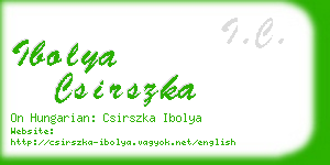 ibolya csirszka business card